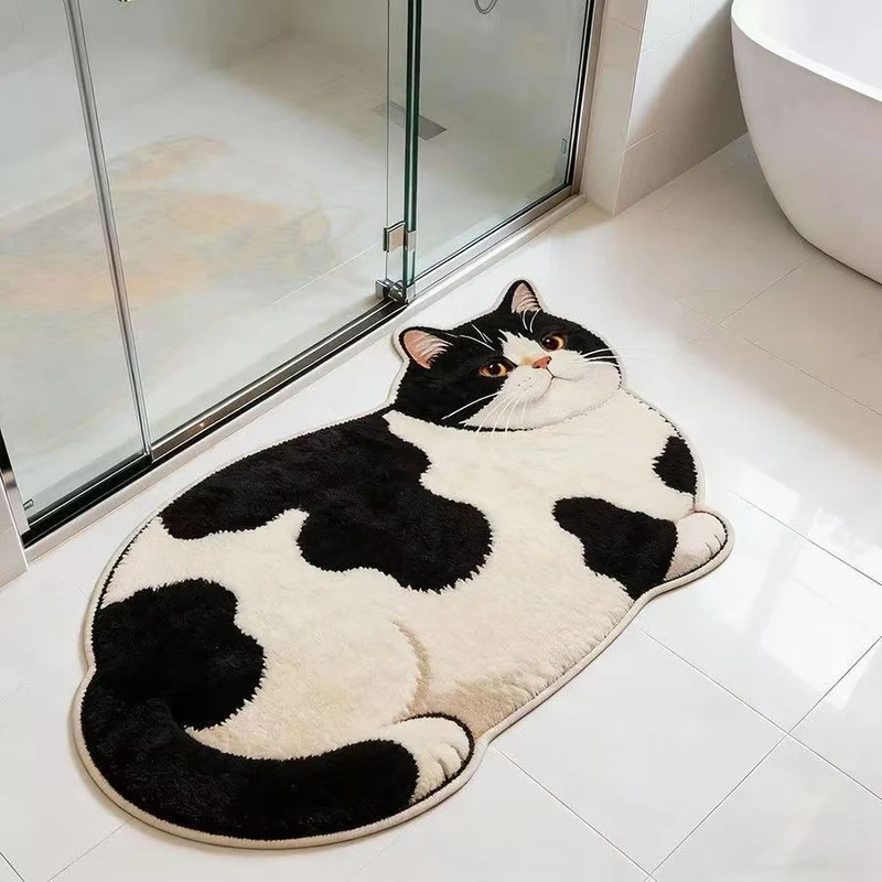 Cat-Shaped Area Rug