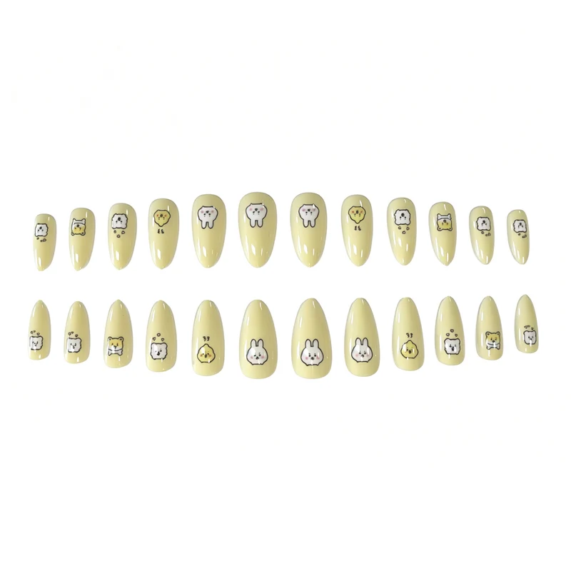 Niedliche Cartoon-Tier-Nagelkunst-Verzierungen Karnz