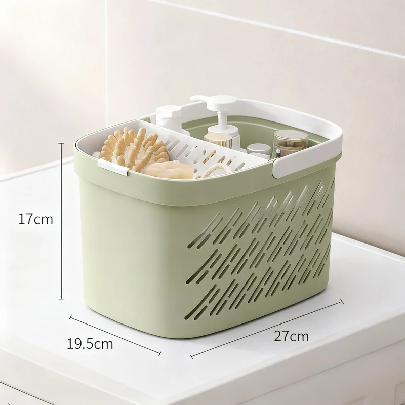 Bathroom storage basket made of PP