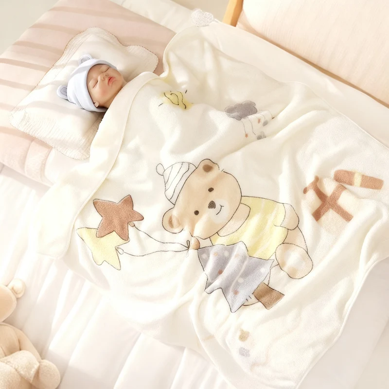 Baby blanket made of coral fleece, 80×80 cm