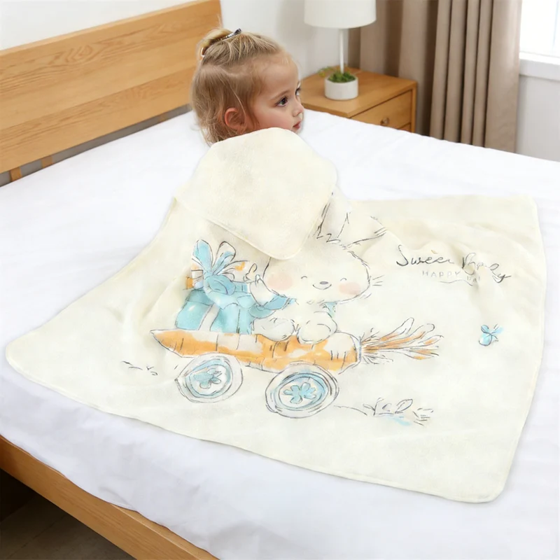 Baby blanket made of coral fleece, 80×80 cm