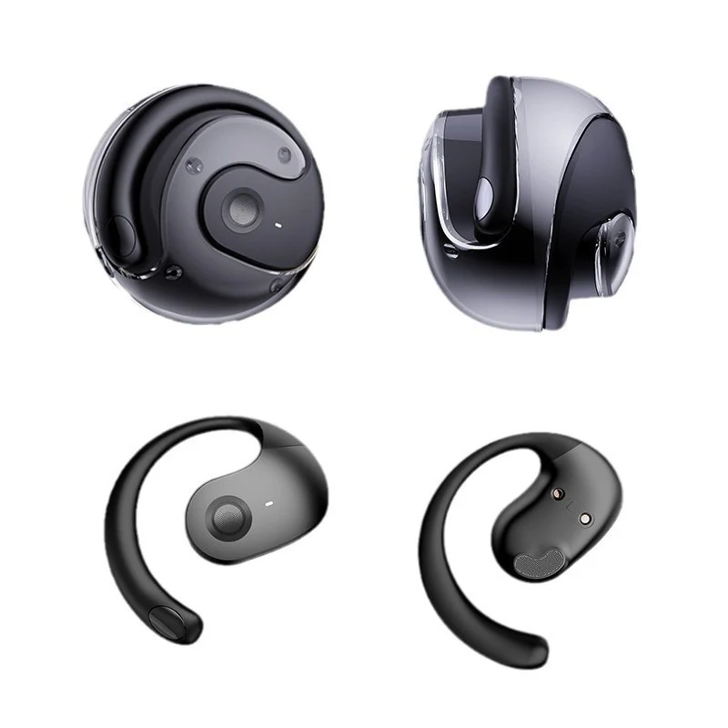 Bluetooth earbuds, open-ear design, sporty