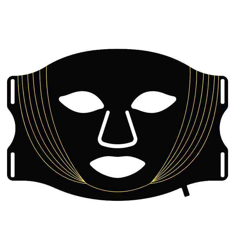 LED beauty mask made of silicone, 1000–1200 mAh