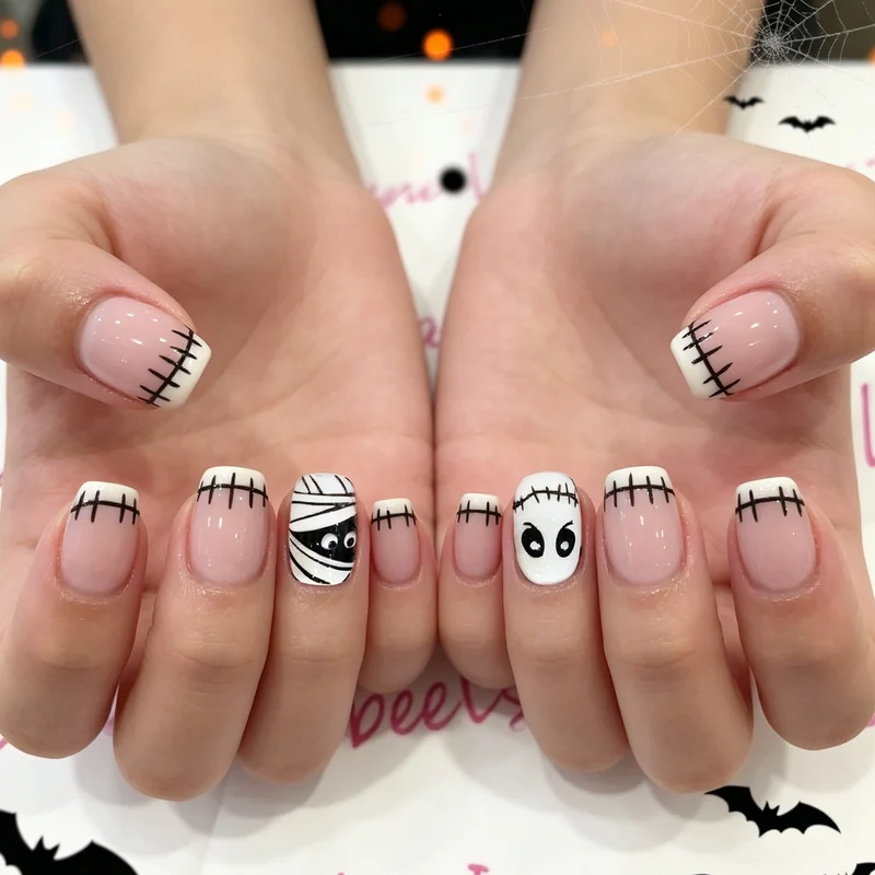 Kreative Halloween-Themen-Nagelkunst Karnz