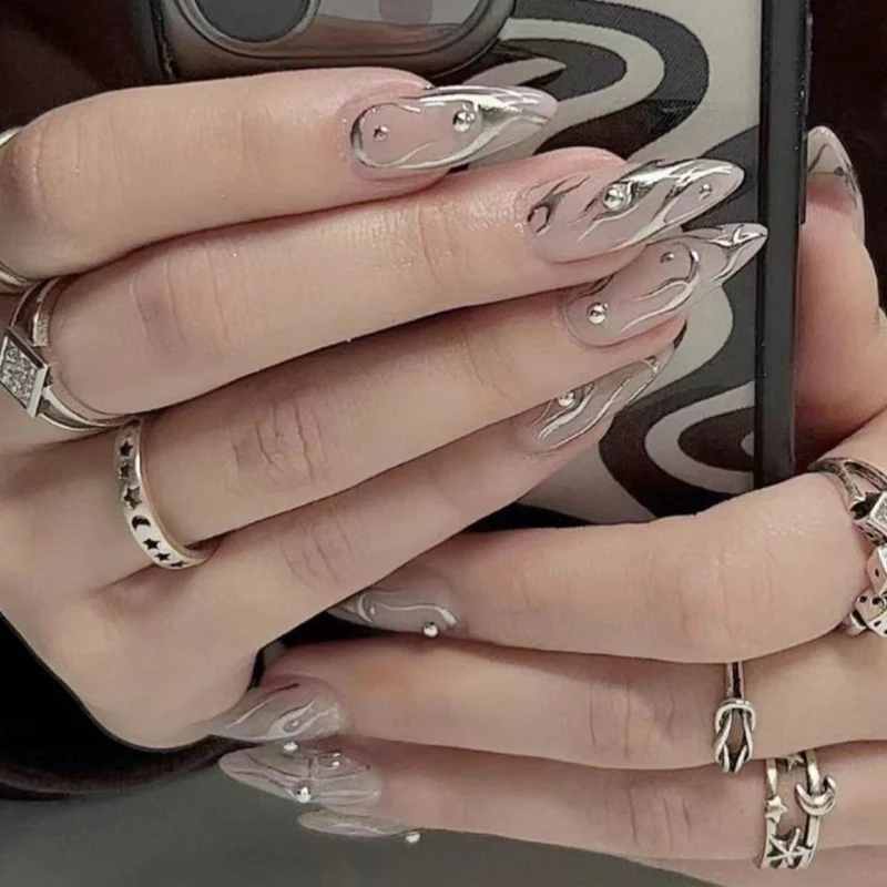 Artistic Abstract Acrylic Nail Enhancements Stornfield