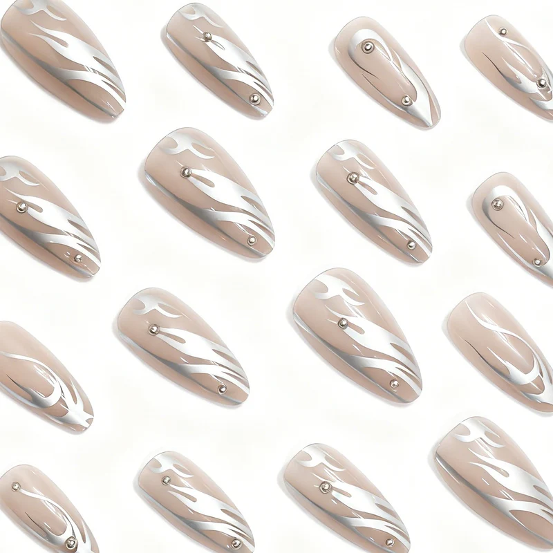 Artistic Abstract Acrylic Nail Enhancements Stornfield