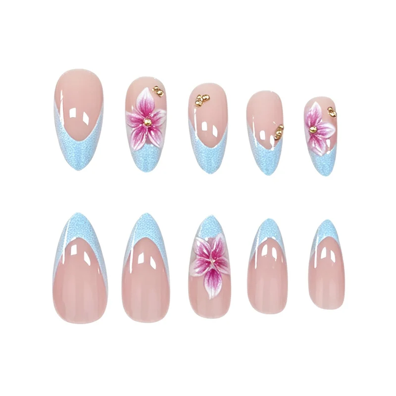 Acrylic Floral Nail Art Extensions Stornfield