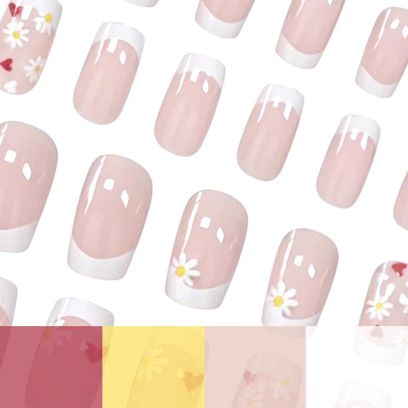Acrylic Floral Nail Art Enhancements Stornfield