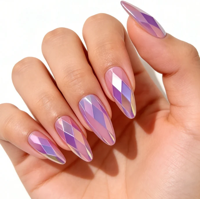 3D Geometric Pattern Nail Art Enhancements Stornfield