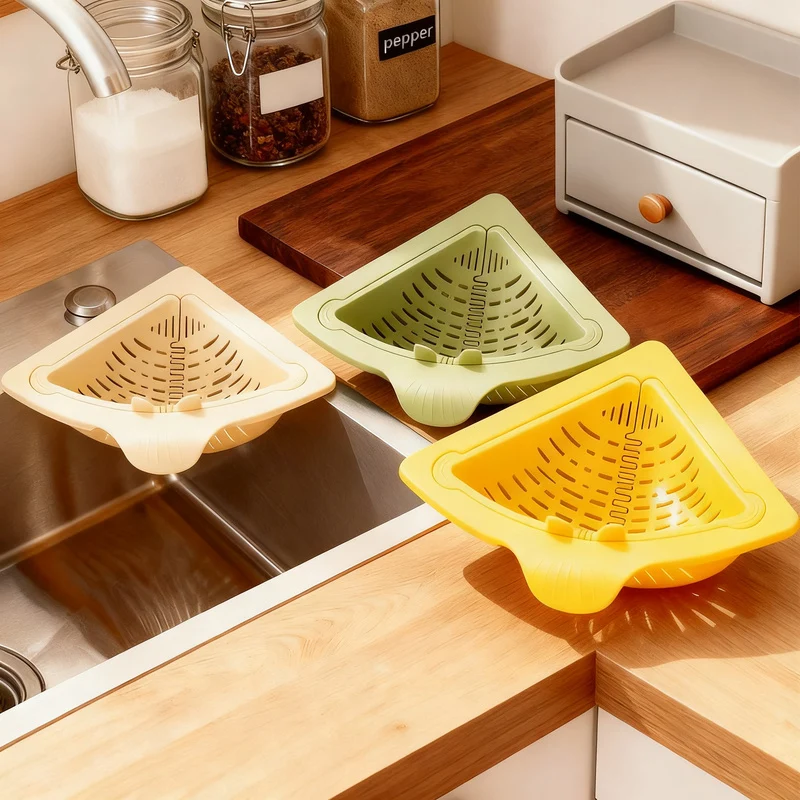 Kitchen sieve with magnetic attachment for the sink