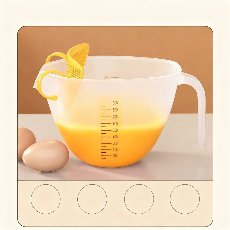 Plastic kitchen sieve with filter insert