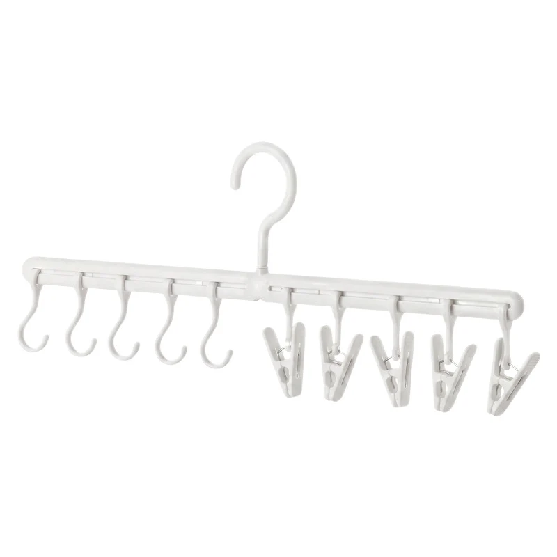 Clothes hook organizer with clips
