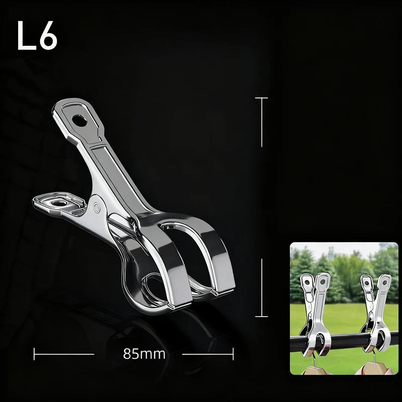 Stainless steel clothespins, large, wind resistant