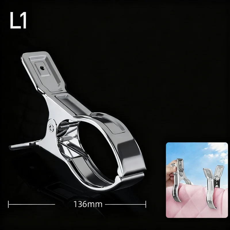 Stainless steel clothespins, large, wind resistant