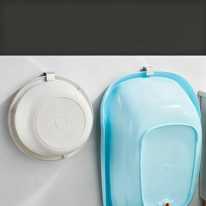 Stainless steel sink holder, wall-mounted, hole-free