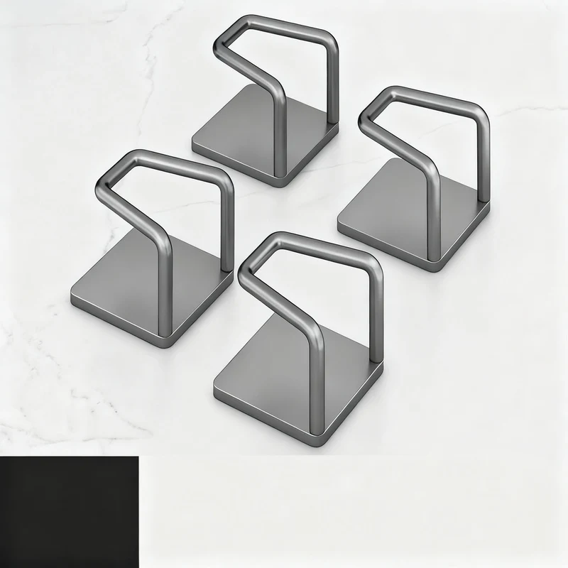 Stainless steel wall hooks without drilling, set of 6/8