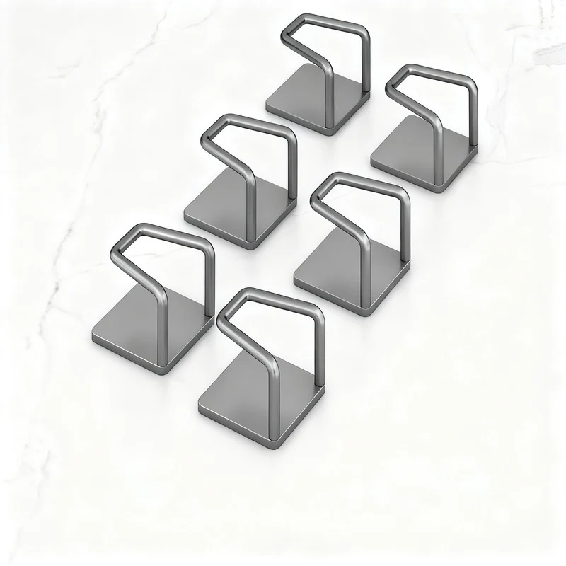 Stainless steel wall hooks without drilling, set of 6/8