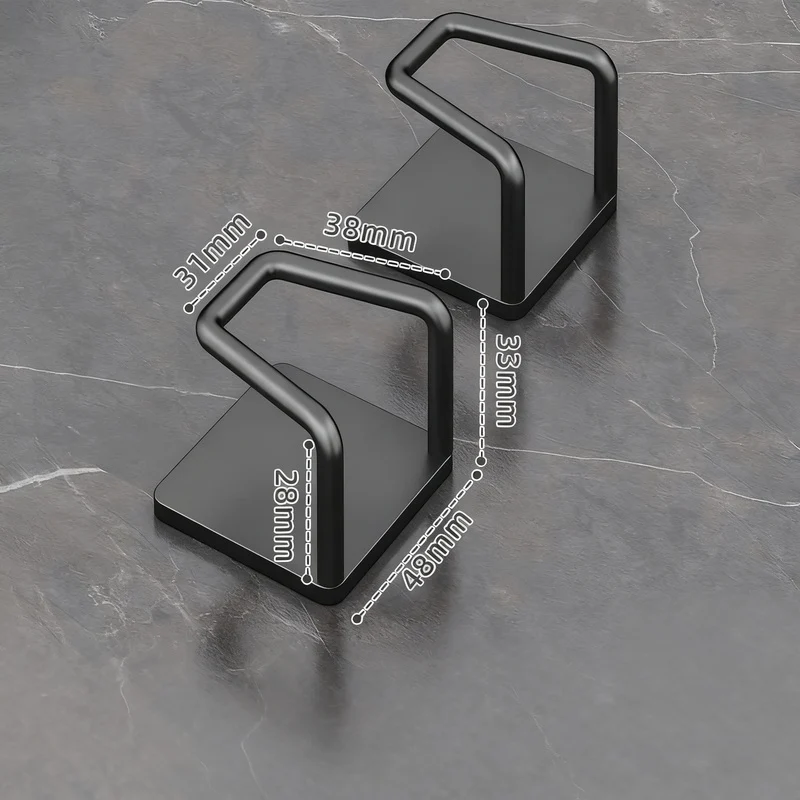 Stainless steel wall hooks without drilling, set of 6/8