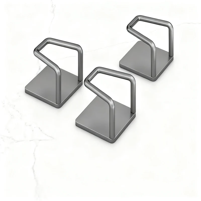 Stainless steel hooks for under-cabinet, no drilling