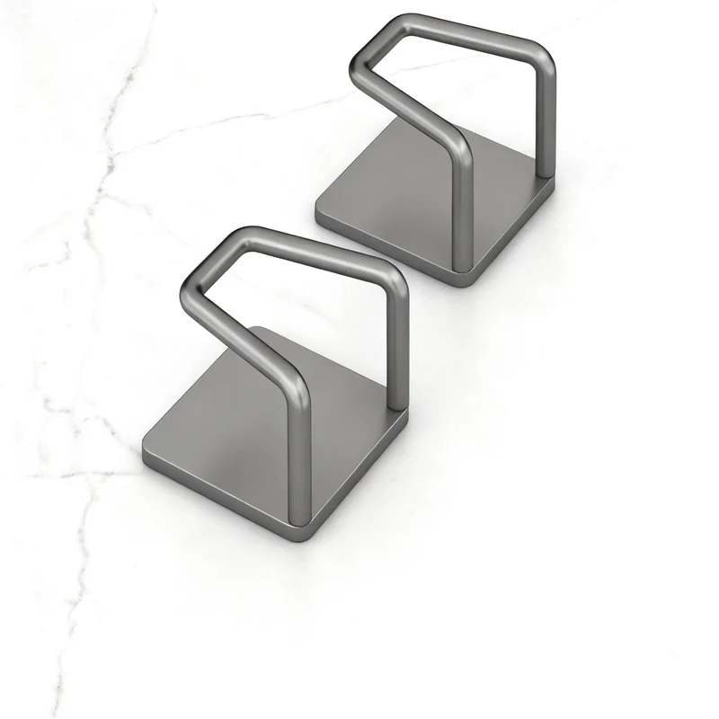 Stainless steel hooks for under-cabinet, no drilling