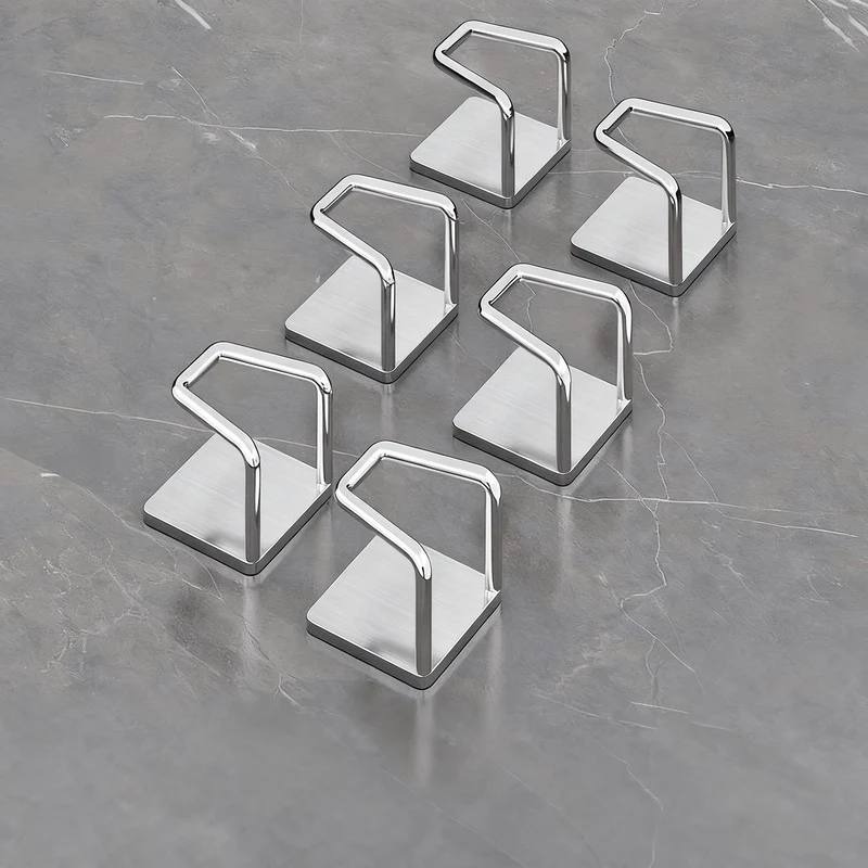 Stainless steel hooks for under-cabinet, no drilling