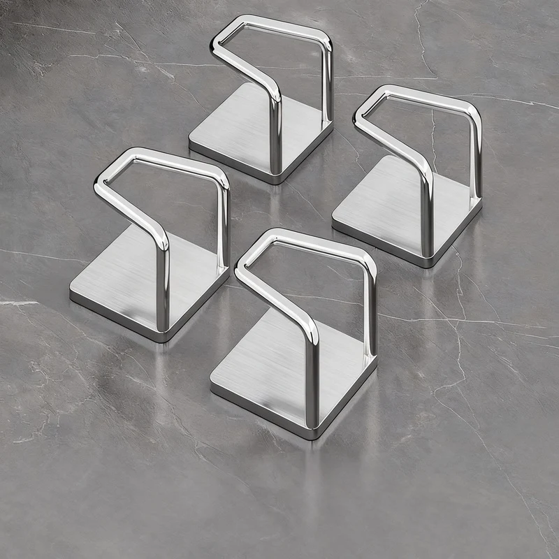 Stainless steel hooks for under-cabinet, no drilling