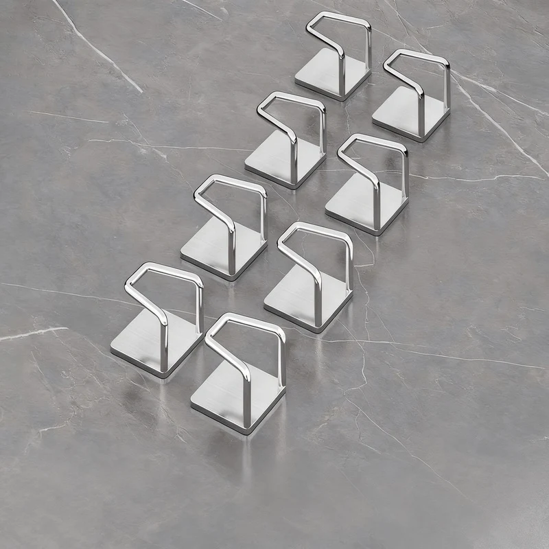 Stainless steel hooks for under-cabinet, no drilling