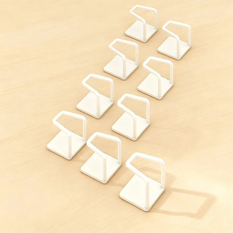 Stainless steel hooks for under-cabinet, no drilling