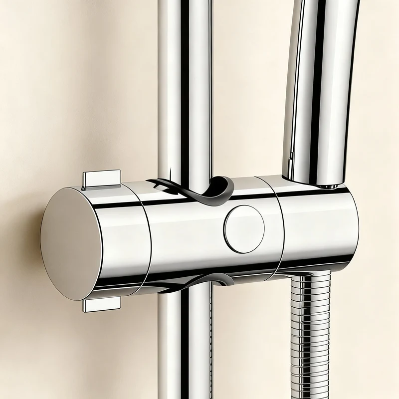 Shower head holder without drilling, adjustable