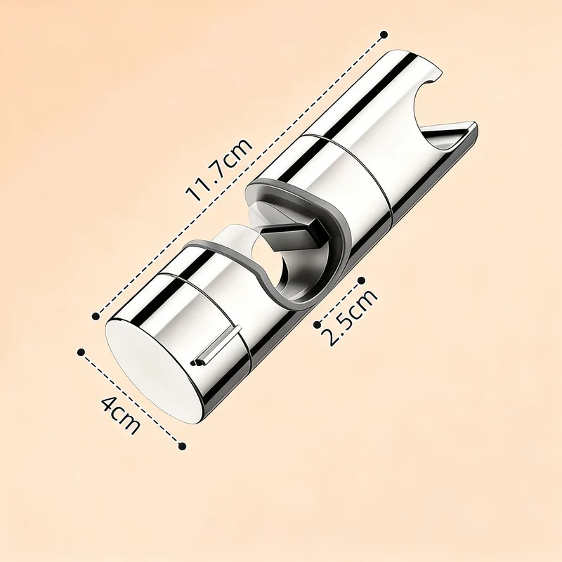 Shower head holder without drilling, adjustable