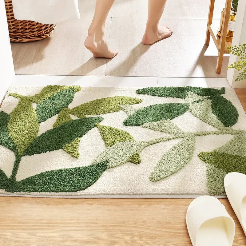 Soft Textured Abstract Pattern Bath Mat