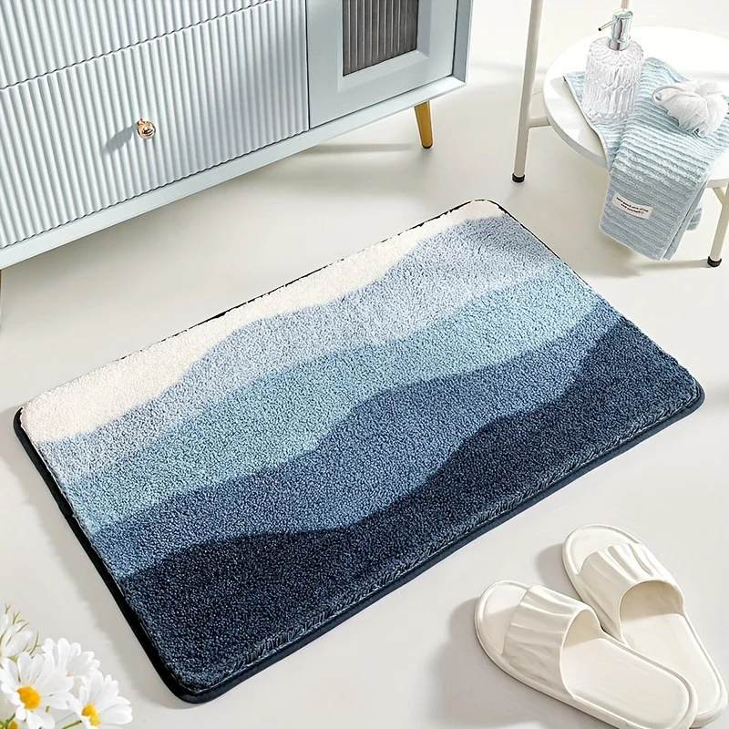 Soft Textured Abstract Pattern Bath Mat