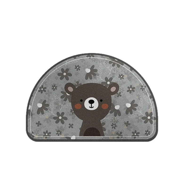 Playful Giraffe Themed Bath Mat