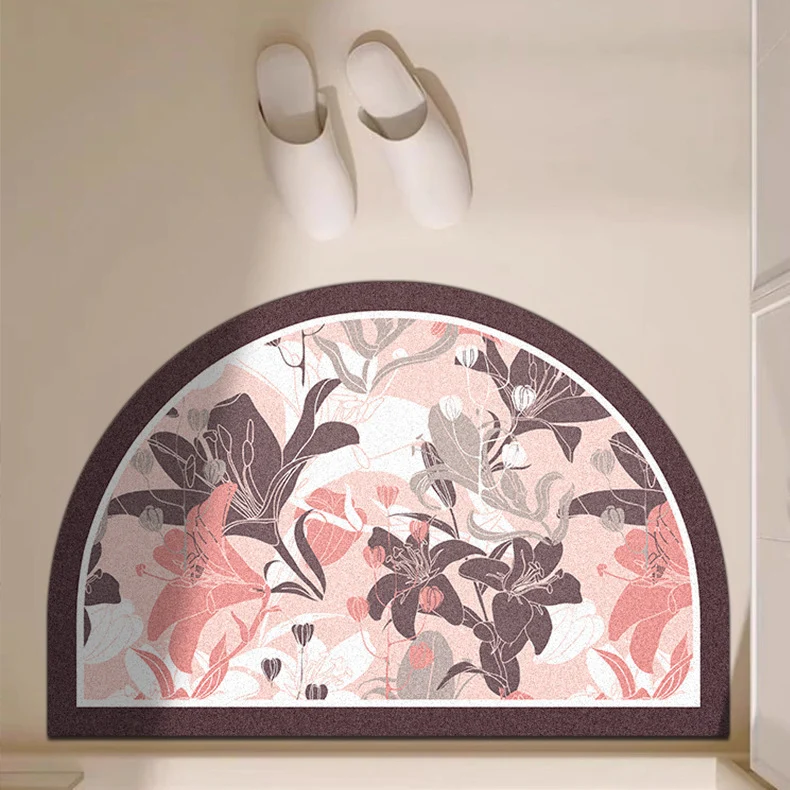 Playful Giraffe Themed Bath Mat
