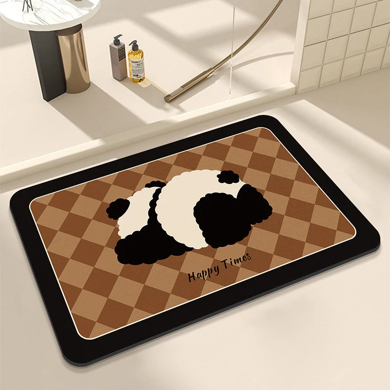 Panda-Themed Decorative Bath Mat