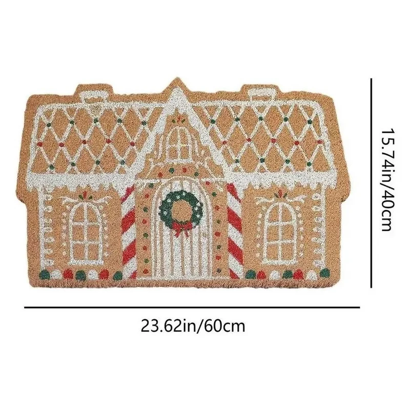 Gingerbread House Themed Bath Mat