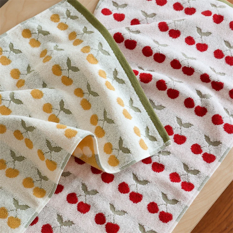 Soft Jacquard Guest Towel with Cherry Pattern Stornfield