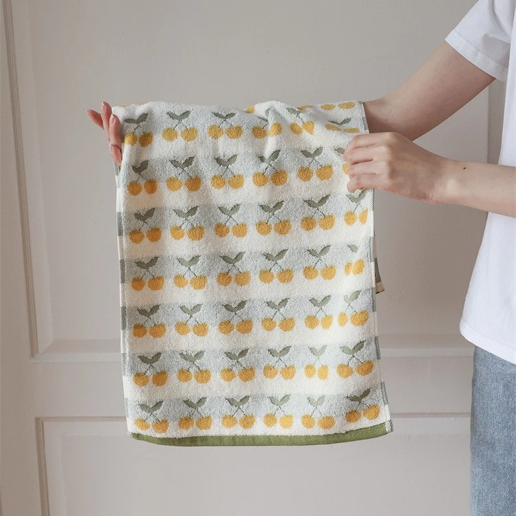 Soft Jacquard Guest Towel with Cherry Pattern Stornfield