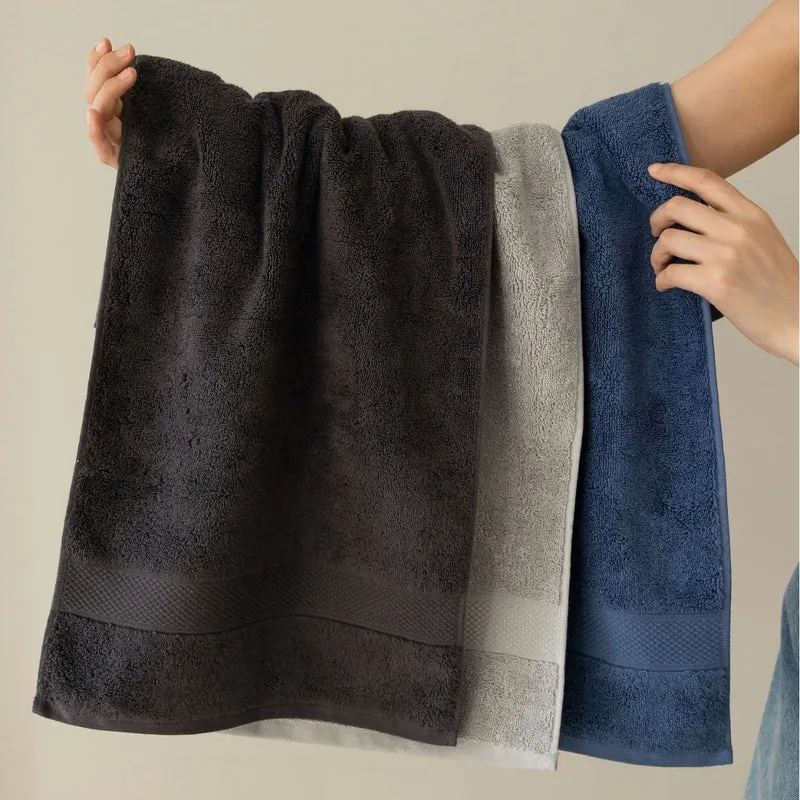 Powerful terry bath towel with waffle border Stornfield
