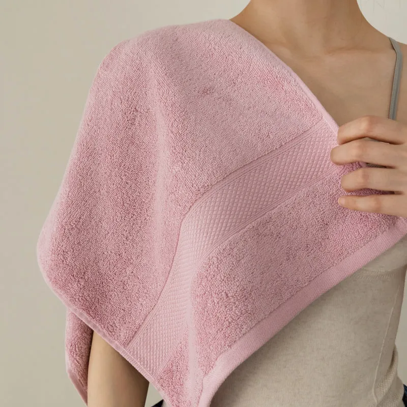 Powerful terry bath towel with waffle border Stornfield