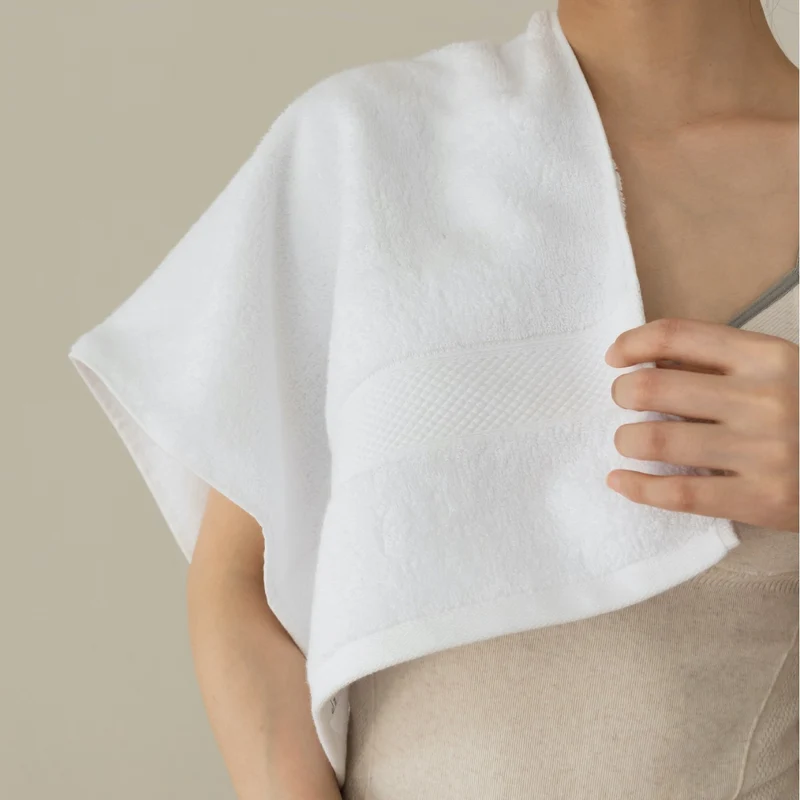 Powerful terry bath towel with waffle border Stornfield