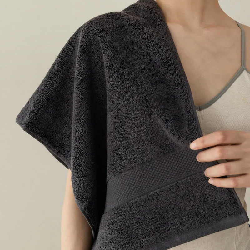 Powerful terry bath towel with waffle border Stornfield