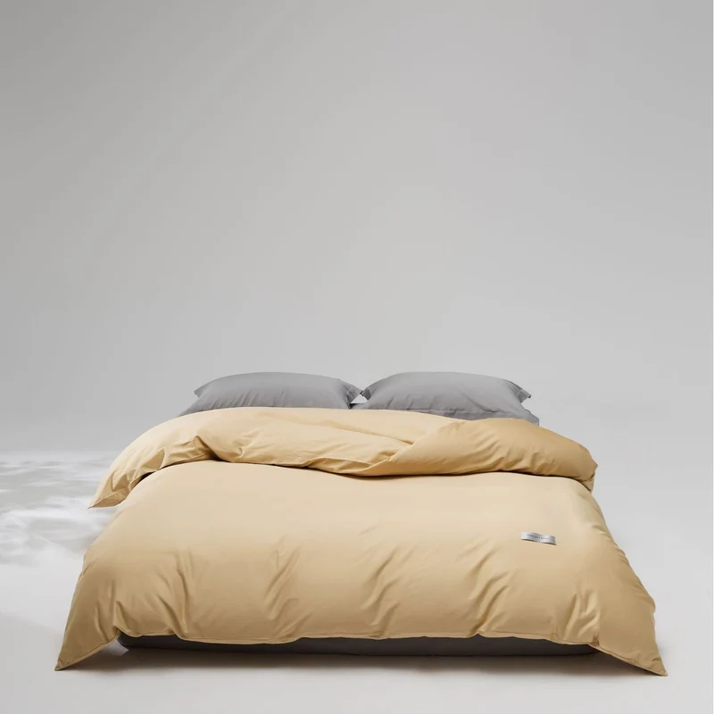 Mako-cotton-satin bedding set with concealed zipper and pillowcases Stornfield