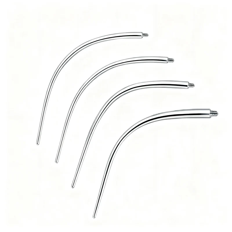 Titan-Piercingstab, flache Basis, Innengewinde