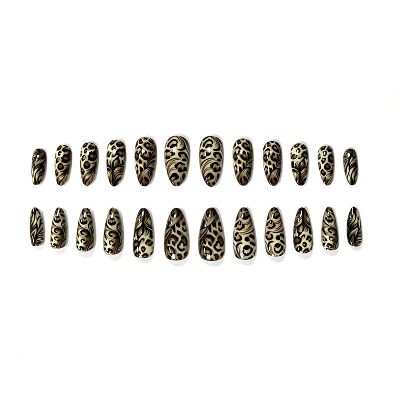 Premium Artistic Leopard Print Nail Enhancements Stornfield