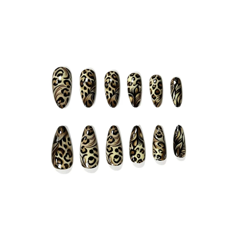Premium Artistic Leopard Print Nail Enhancements Stornfield