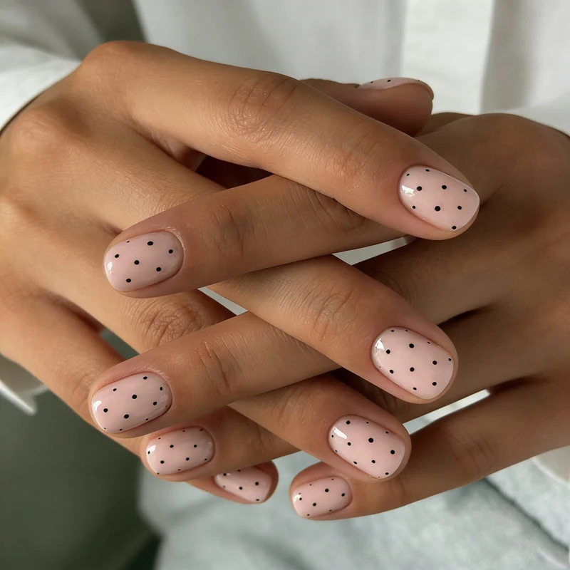 Polka Dot Nail Art Design Stornfield