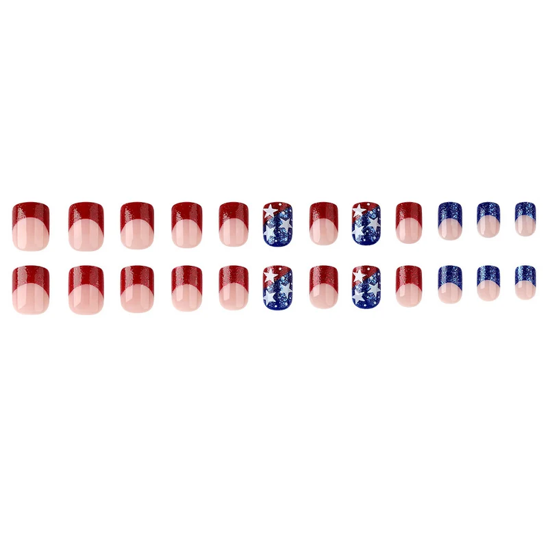Patriotic Themed Acrylic Nail Art Enhancements Stornfield