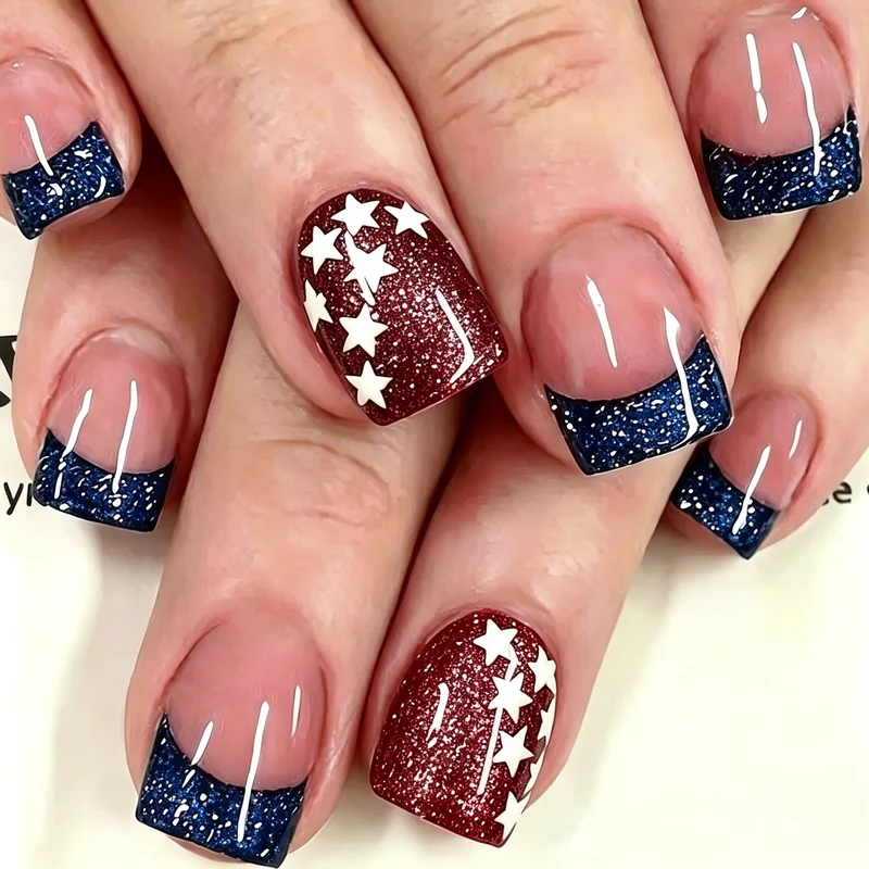 Patriotic Glitter Nail Art Set Stornfield