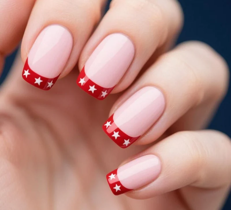Patriotic Glitter Gel Nail Art Stornfield